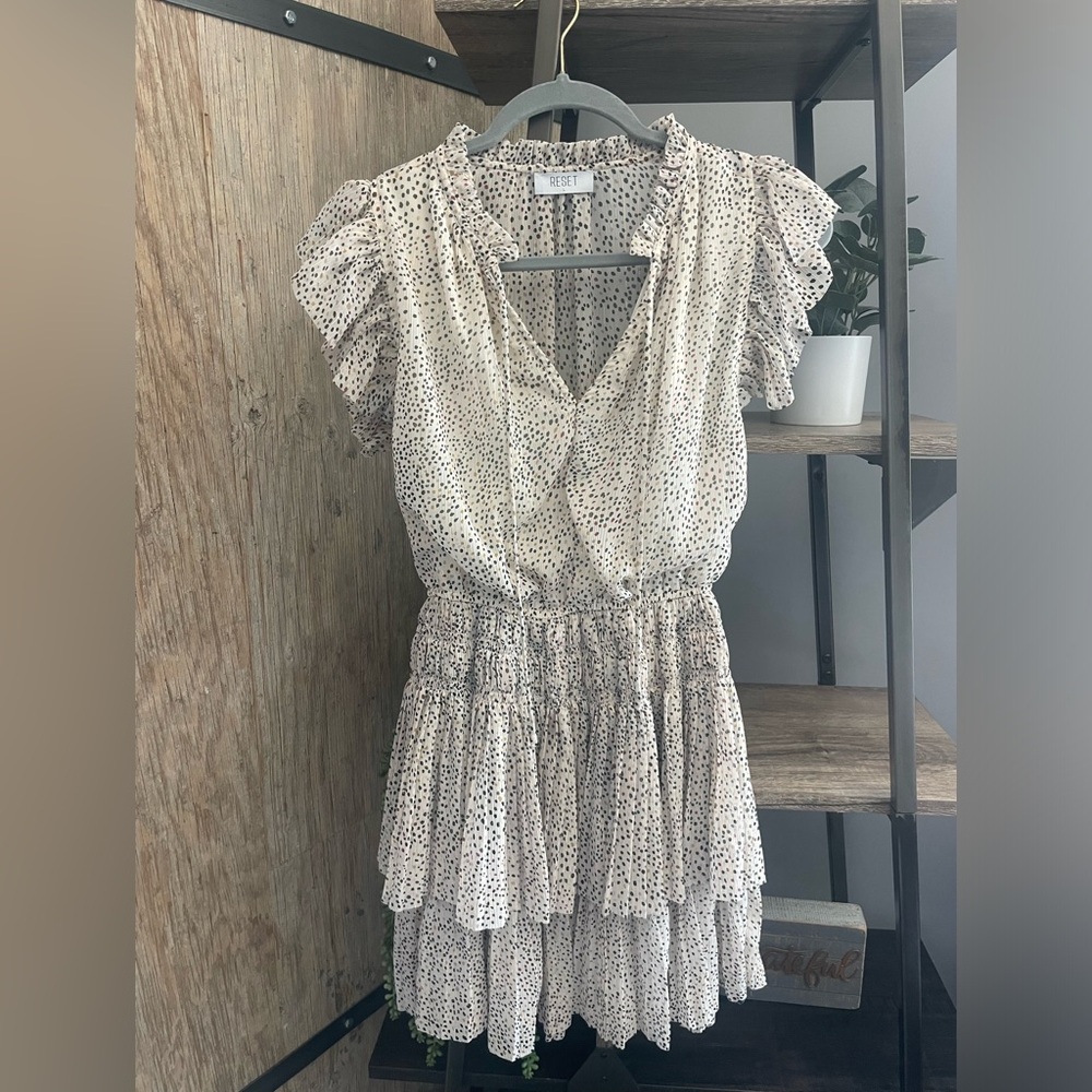 Beautiful Chiffon Reset Adina Mini Dress SIZE L
